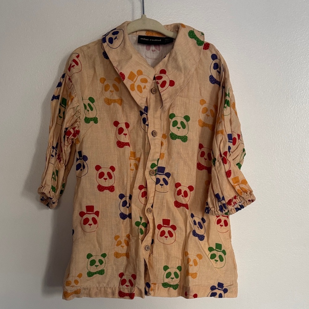 Mini Rodini Multicolor Panda Shirt